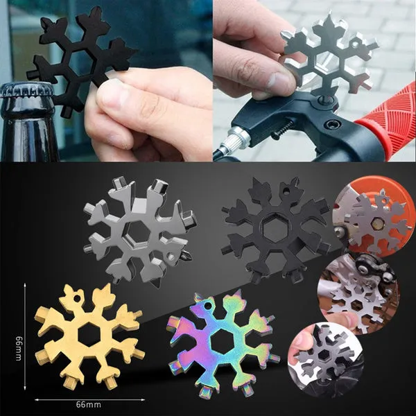 18 in 1 Stainless Steel Snowflakes Multi-tool