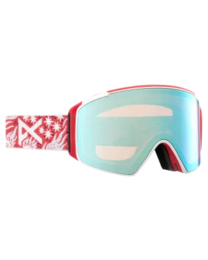 Anon M4S Cylindrical Snow Goggles   Bonus Lens   Mfi® Face Mask - Joshua Noom/Perceive Variable Blue Lens