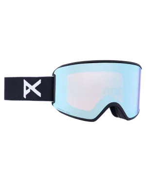 Anon Women's M3 Snow Goggles   Bonus Lens   Mfi® Face Mask - Black/Perceive Variable Blue Lens