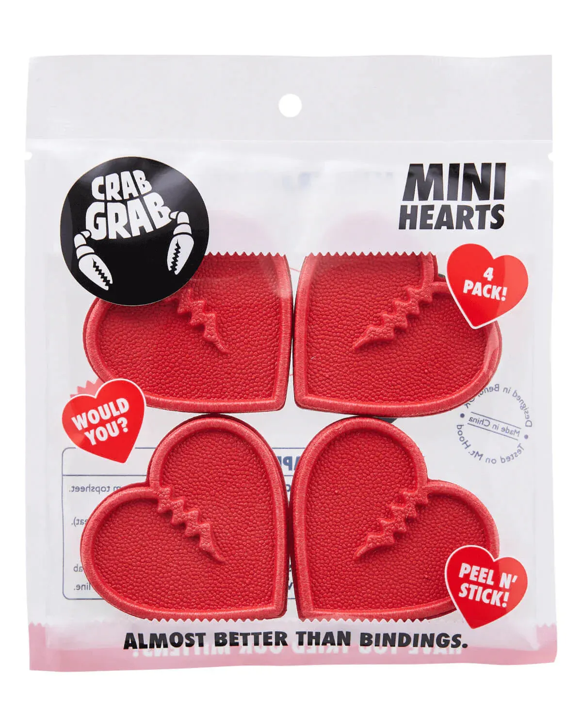 Crab Grab Mini Hearts Stomp Pad for Snowboarding