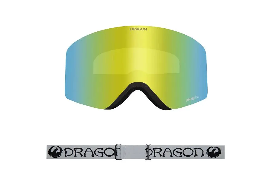 Dragon R1 OTG Snow Goggles Low Bridge 2024 Classic Grey / Lumalens Gold Ion   Lumalens Amber