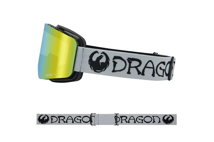 Dragon R1 OTG Snow Goggles Low Bridge 2024 Classic Grey / Lumalens Gold Ion   Lumalens Amber