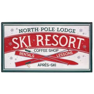 North Pole Lodge Ski Resort Metal Sign