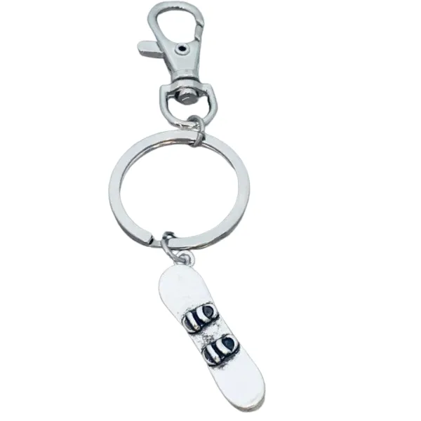 Snowboarding Zipper Pull Keychain